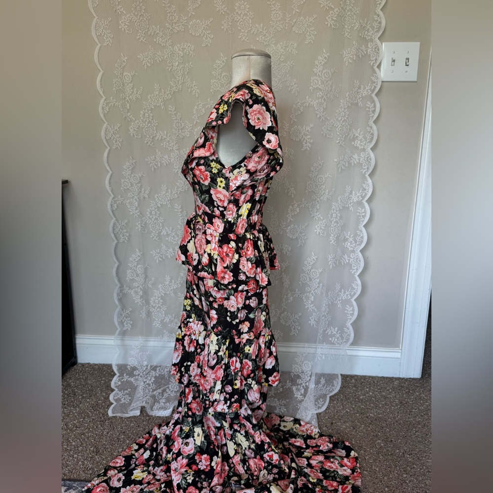 Anthropologie Floral Ruffle Maxi Dress - Picture 3 of 7